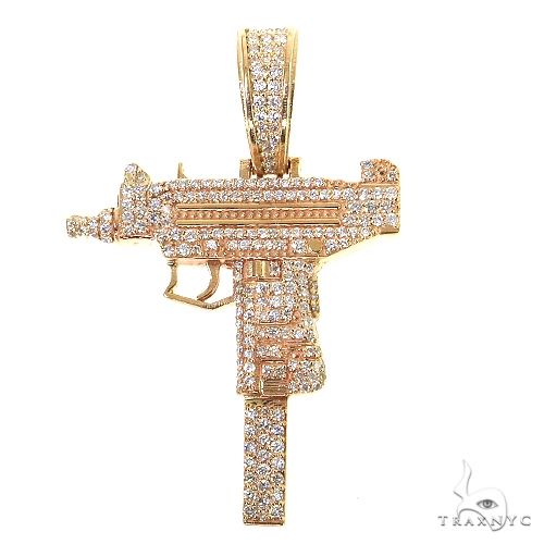 Uzi submachine Gun Diamond Pendant 68880 - Image 1
