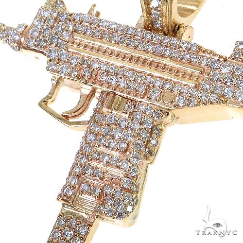 Uzi submachine Gun Diamond Pendant 68880 - Image 3