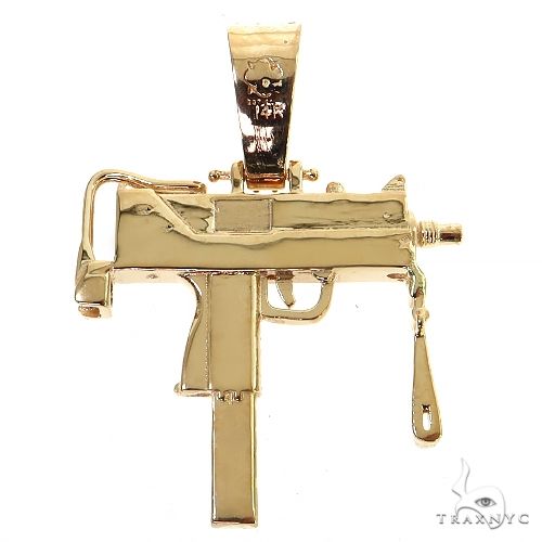 Uzi submachine Gun Diamond Pendant 68881 - Image 4