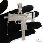 Uzi submachine Gun Diamond Pendant 69001 - Image 7