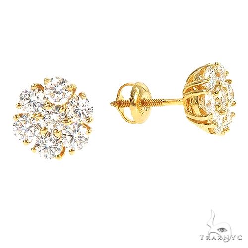 VS Diamond Flower Earrings 67068 - Image 2
