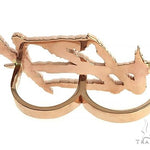 10K Gold 'VYZ' Double Finger Ring 66364 - Image 4