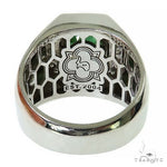 Verdant Valor Men's Emerald Ring .925 Silver 69621 - Image 4