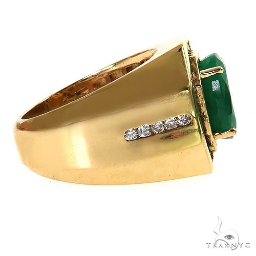 Verdant Valor Men's Emerald Ring 69588 - Image 3