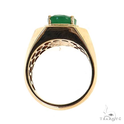 Verdant Valor Men's Emerald Ring 69588 - Image 5