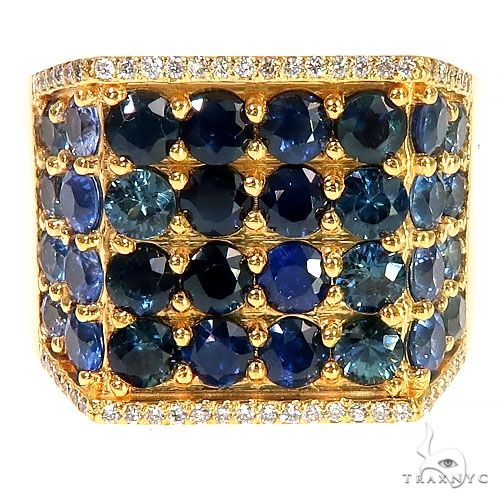 Water Sapphire Diamond Ring 67335 - Image 1