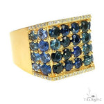Water Sapphire Diamond Ring 67335 - Image 2