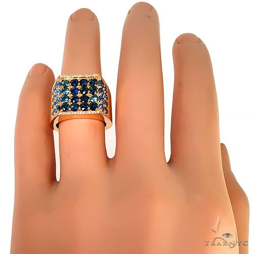 Water Sapphire Diamond Ring 67335 - Image 6