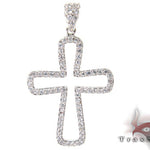 White Gold Diamond Cross Crucifix 27111 - Image 1