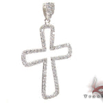 White Gold Diamond Cross Crucifix 27111 - Image 2