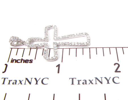 White Gold Diamond Cross Crucifix 27111 - Image 5