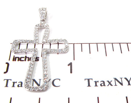 White Gold Diamond Cross Crucifix 27111 - Image 6