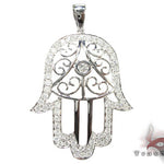 White Gold Hamsa Diamond Pendant 25012 - Image 1