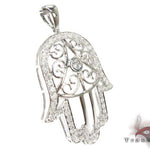 White Gold Hamsa Diamond Pendant 25012 - Image 2