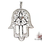 White Gold Hamsa Diamond Pendant 25012 - Image 4