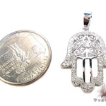 White Gold Hamsa Diamond Pendant 25012 - Image 5