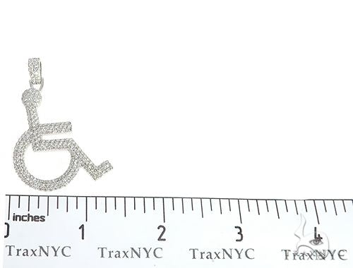 White Gold Handicap Figure Pendant 65493 - Image 6