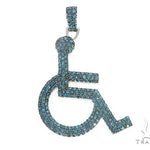 White Gold Handicap Figure Pendant 65494 - Image 1