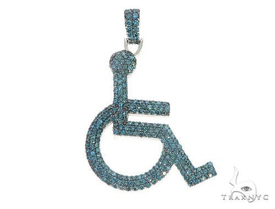 White Gold Handicap Figure Pendant 65494 - Image 1