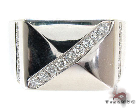 White Gold Pave Prong Diamond Ring 22610 - Image 2