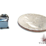 Black Gold Princess Cut Prong Black Diamond Earrings 23287 - Image 5