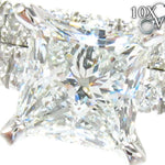 White Gold Princess Round Cut Prong Diamond Wedding Ring Set 24887 - Image 3