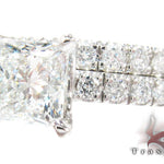 White Gold Princess Round Cut Prong Diamond Wedding Ring Set 24887 - Image 4