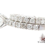 White Gold Princess Round Cut Prong Diamond Wedding Ring Set 24887 - Image 6