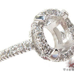 White Gold Round Cut Prong Diamond Semi Mount Ring 25103 - Image 1