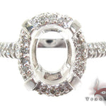 White Gold Round Cut Prong Diamond Semi Mount Ring 25103 - Image 2