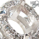 White Gold Round Cut Prong Diamond Semi Mount Ring 25103 - Image 4