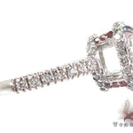 White Gold Round Cut Prong Diamond Semi Mount Ring 25103 - Image 6