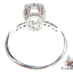 White Gold Round Cut Prong Diamond Semi Mount Ring 25103 - Image 8