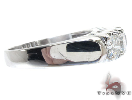 White Gold Round Cut Prong Diamond Anniversary Ring 23462 - Image 5