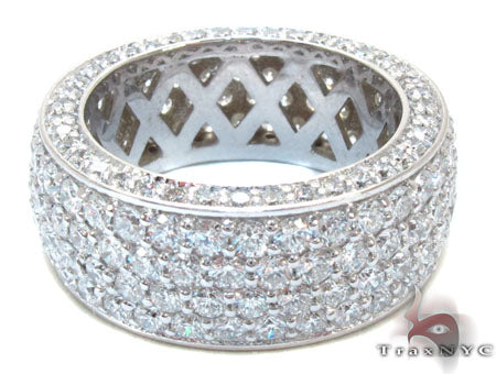 White Gold Round Cut Prong Diamond Ring 22982 - Image 4
