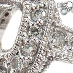 White Gold Round Princess Cut Prong Diamond Semi Mount Ring 25101 - Image 3