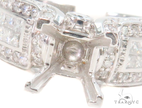 White Gold Solitaire Semi Mount Ring 30855 - Image 3