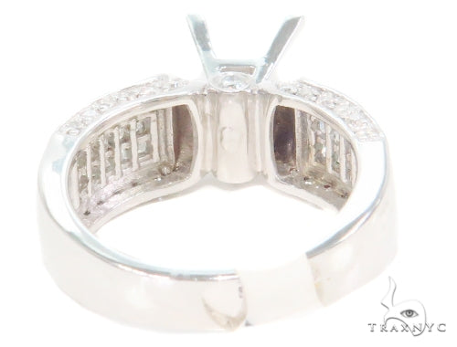 White Gold Solitaire Semi Mount Ring 30855 - Image 5
