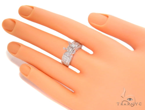 White Gold Solitaire Semi Mount Ring 30855 - Image 7