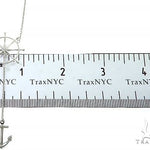 White Gold Wheel And Anchor Chain Necklace 66073 - Image 6