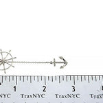 White Gold Wheel And Anchor Chain Necklace 66073 - Image 7