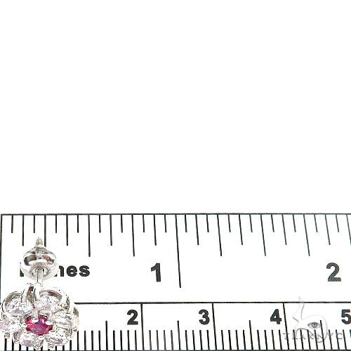 Frost Blossom Flower Sapphire Earrings 67132 - Image 4