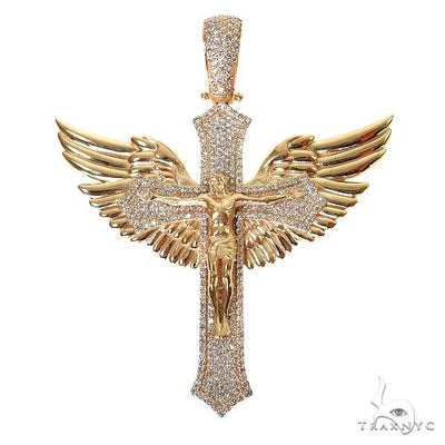 Wings of Faith Diamond Jesus Cross Pendant 69718 - Image 1