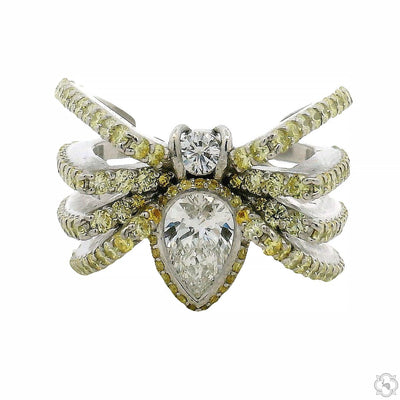 Wrap Around Spider Diamond Ring .925 Silver 70776 - Image 1