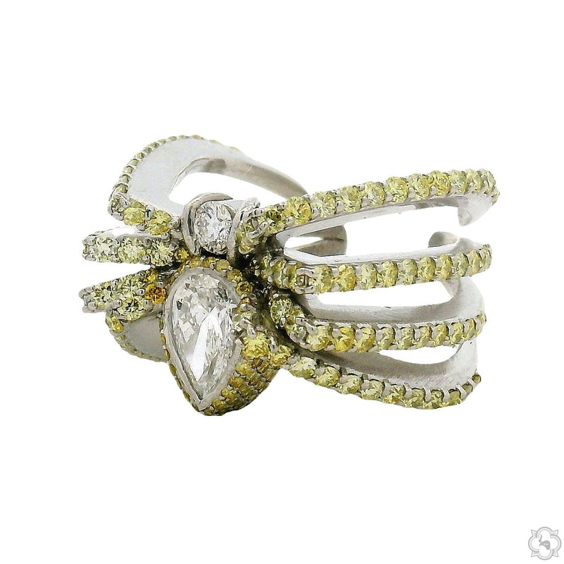 Wrap Around Spider Diamond Ring .925 Silver 70776 - Image 3