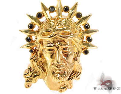 Black Diamond XL Jesus Head Pendant 28844 - Image 1