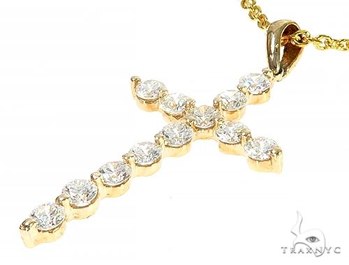 YG Enzo Diamond Cross Necklace 65314 - Image 4