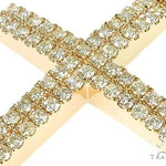14K Gold 2 Row Diamond Cross 66175 - Image 4