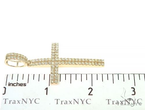 14K Gold 2 Row Diamond Cross 66175 - Image 7