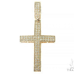 14K Gold Diamond Cross Pendant 66176 - Image 1